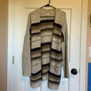 Striped Tan Knox Rose Cardigan